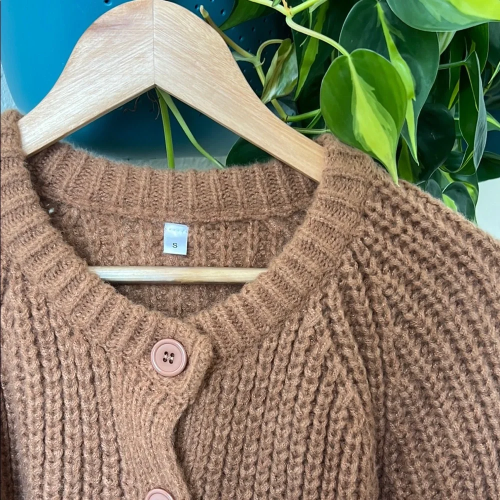 Cozy Brown Knit Sweater - Picture 2 of 3